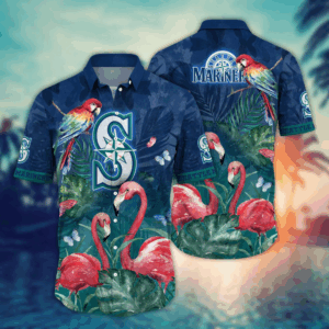 Seattle Mariners Hawaiian Shirt Parasols - Baseball Fan Gift Idea