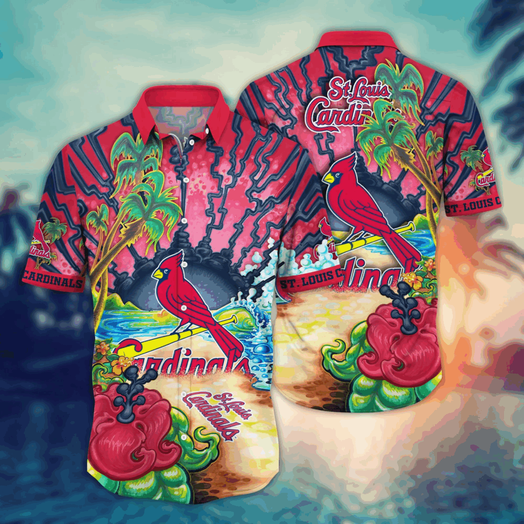 St Louis Cardinals MLB Hawaiian Shirt – Golden Hour Aloha Shirt for Baseball Fans