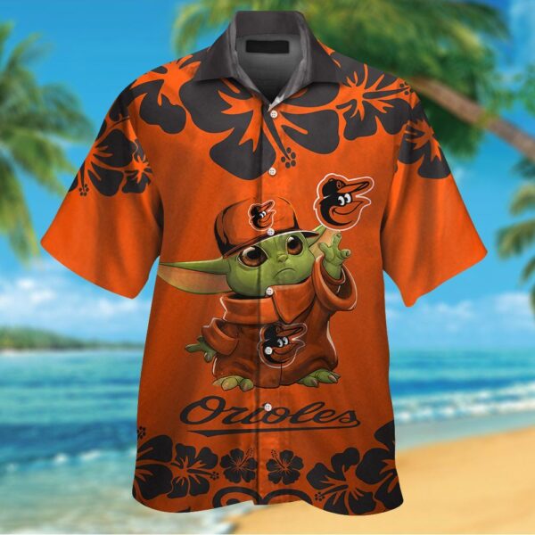 Baltimore Orioles & Baby Yoda Hawaiian Shirt #2 – Official MLB Licensed Merchandise