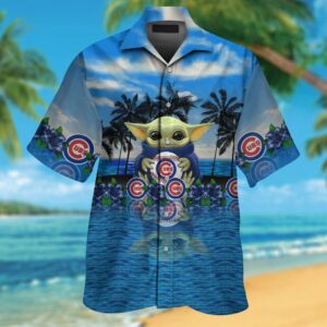 Chicago Cubs Baby Yoda Hawaiian Shirt - Official MLB Fan Gear