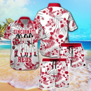 Cincinnati Reds & Kiss Hawaiian Shirt – Official MLB Merchandise