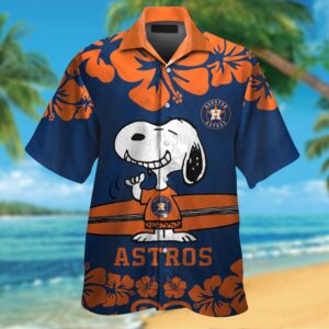 Houston Astros & Snoopy Hawaiian Shirt - Official MLB Peanuts Collection