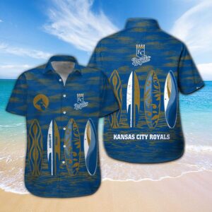Kansas City Royals Hawaiian Shirt #4 - Official MLB Merchandise