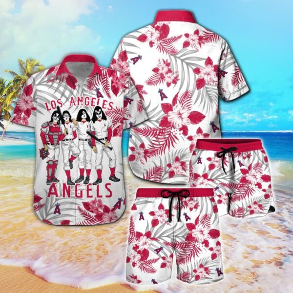 Los Angeles Angels & Kiss Hawaiian Shirt – Official MLB Band Merchandise