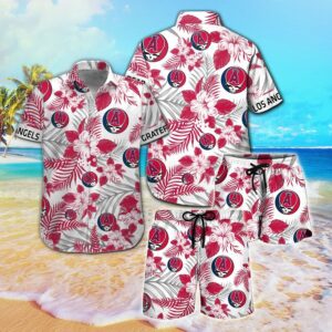 Los Angeles Angels & Grateful Dead Hawaiian Shirt - Official MLB Merchandise