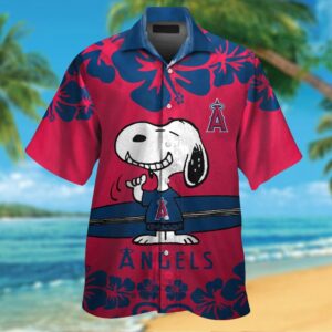 Los Angeles Angels & Snoopy Hawaiian Shirt - Official MLB Licensed Design