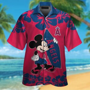 Los Angeles Angels and Mickey Mouse Hawaiian Shirt - Fun and Festive Collaboration!