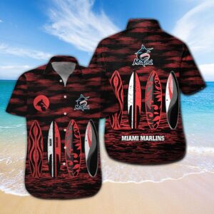 Get Ready for Game Day with the Miami Marlins Hawaiian Shirt – Official MLB Merchandise