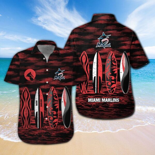 Get Ready for Game Day with the Miami Marlins Hawaiian Shirt – Official MLB Merchandise