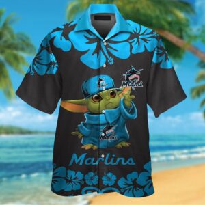 Miami Marlins Baby Yoda Hawaiian Shirt – Official MLB Merchandise