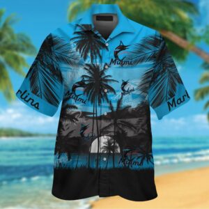 Miami Marlins Hawaiian Shirt #8 - Official MLB Merchandise