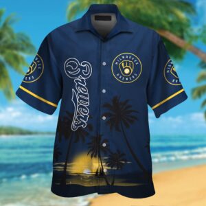 Milwaukee Brewers Hawaiian Shirt #7 - Official MLB Licensed Apparel