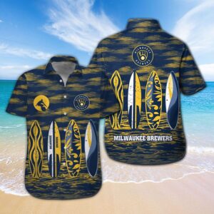 Milwaukee Brewers Hawaiian Shirt #4 – Official MLB Merchandise