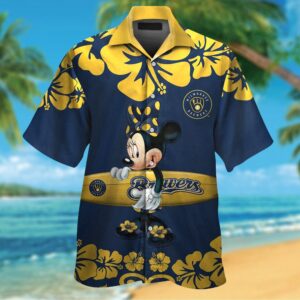 Milwaukee Brewers and Minnie Mouse Hawaiian Shirt - Fun and Unique Collaboration