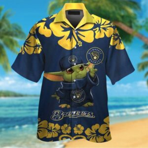 Milwaukee Brewers & Baby Yoda Hawaiian Shirt #2 – Unique Fan Gear for Brewers Fans