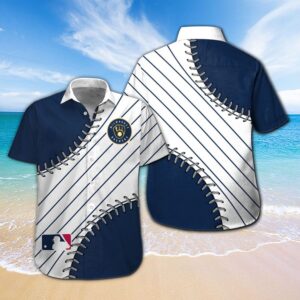 Milwaukee Brewers Hawaiian Shirt #3 - Official MLB Apparel
