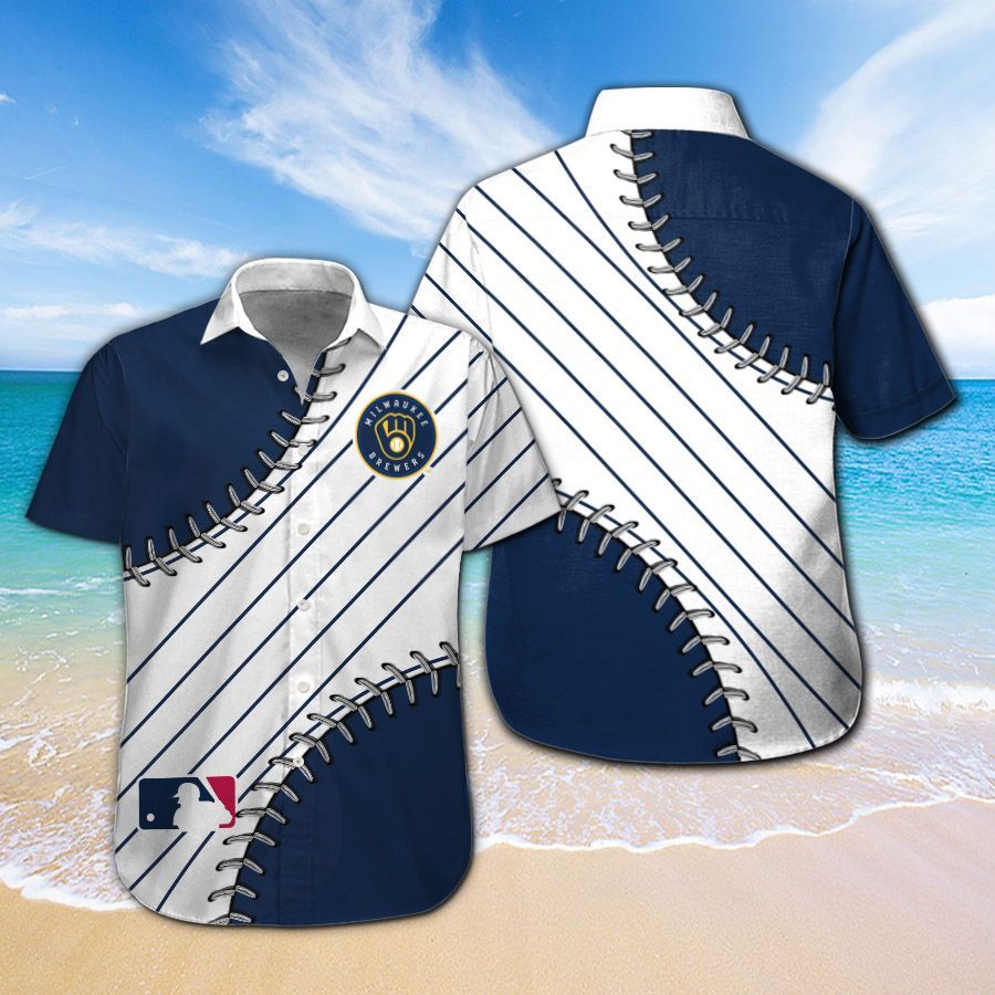 Milwaukee Brewers Hawaiian Shirt #3 – Official MLB Apparel Milwaukee Brewers Hawaiian Shirt #3 – Official MLB Apparel