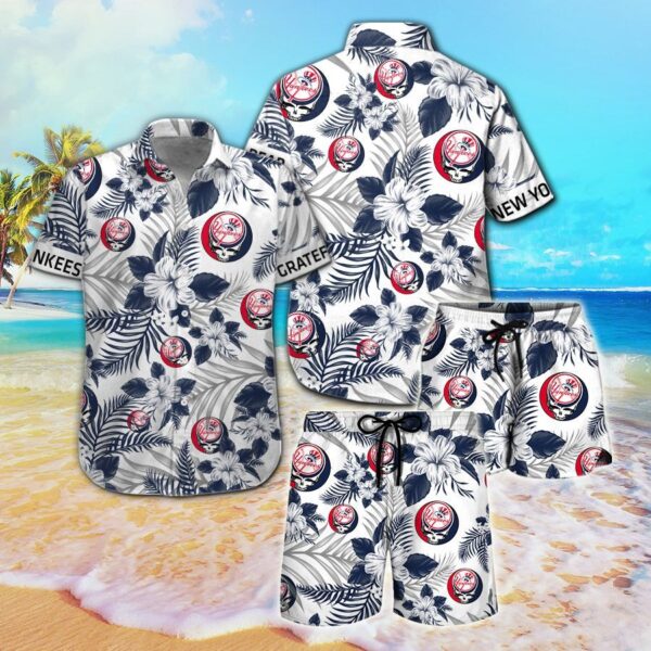 New York Yankees & Grateful Dead Hawaiian Shirt – Limited Edition Fan Gear
