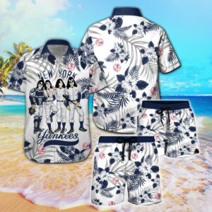 New York Yankees & Kiss Hawaiian Shirt: Official MLB Merchandise