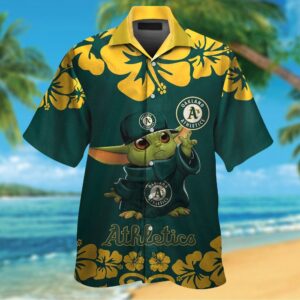 Oakland Athletics Baby Yoda Hawaiian Shirt #2: Official MLB Licensed Merchandise