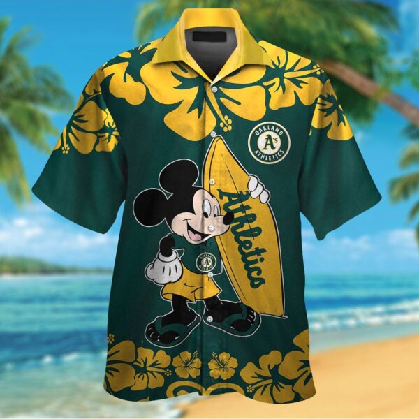 Oakland Athletics Mickey Mouse Hawaiian Shirt – Official MLB Disney Collaboration