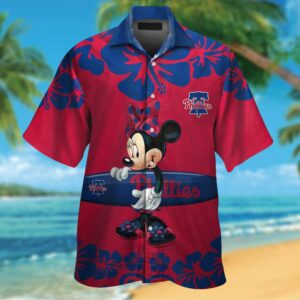 Philadelphia Phillies & Minnie Mouse Hawaiian Shirt - Fun & Stylish MLB Disney Collab
