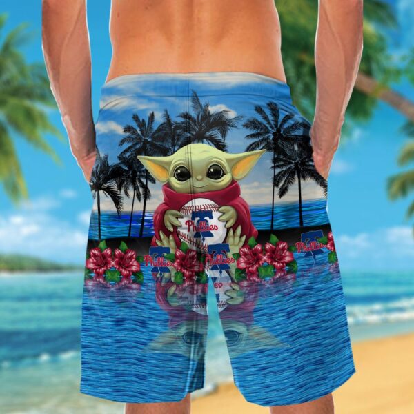 Philadelphia Phillies Baby Yoda Hawaiian Shirt #2 Official MLB Merchandise