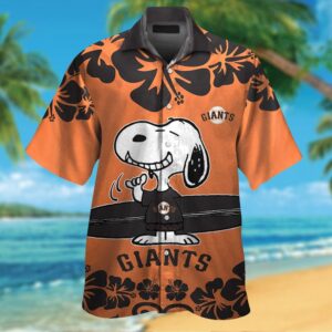 San Francisco Giants Snoopy Hawaiian Shirt - Official MLB Merchandise