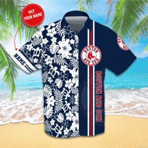 Customized Boston Red Sox Hawaiian Shirt #2 - Personalized MLB Fan Apparel