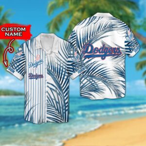 Custom Los Angeles Dodgers Hawaiian Shirt - Personalized MLB Apparel