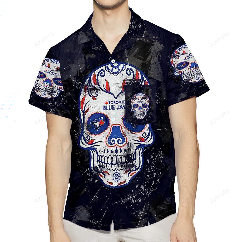 Toronto Blue Jays Russell Skull Purple 3D Hawaiian Shirt – Summer Beachwear with Pocket Toronto Blue Jays Russell Skull Purple 3D Hawaiian Shirt – Summer Beachwear with Pocket