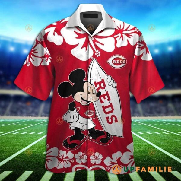 Cincinnati Reds Mickey Aloha Shirt: Cool Hawaiian Shirts Featuring Mickey Mouse
