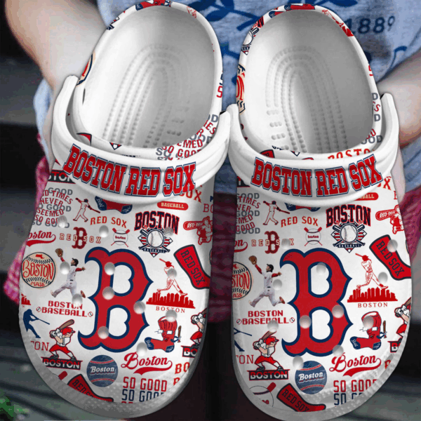 Boston Red Sox Baseball Team Clogs, Sport Clogs For Kids And Adults