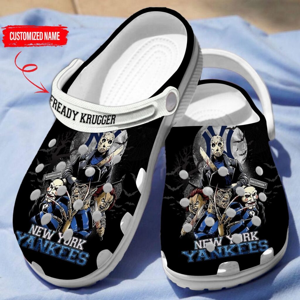 Custom Name New York Yankees Horror Characters Clogs