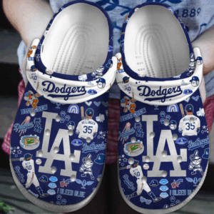 Los Angeles Dodgers  MLB Navy Blue Clogs