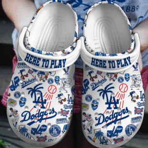 Los Angeles Dodgers  Here To Play MLB Clogs