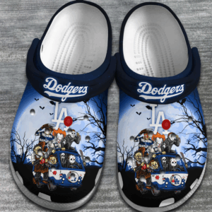Los Angeles Dodgers x Scary Movie Villains Unisex Blue Clogs