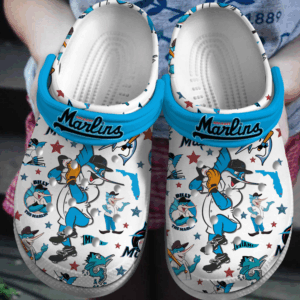 Lightweight & Comfortable Miami Marlins Baseball Team MLB Clogs