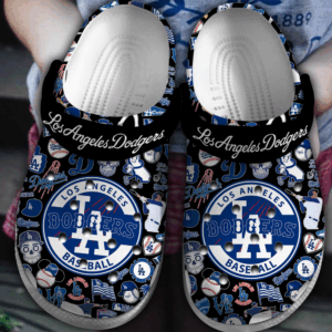 Special Design Los Angeles Dodgers Team MLB Black Clogs