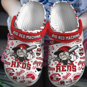 Soft And Comfortable Cincinnati Reds White Clogs Gift for Men Women