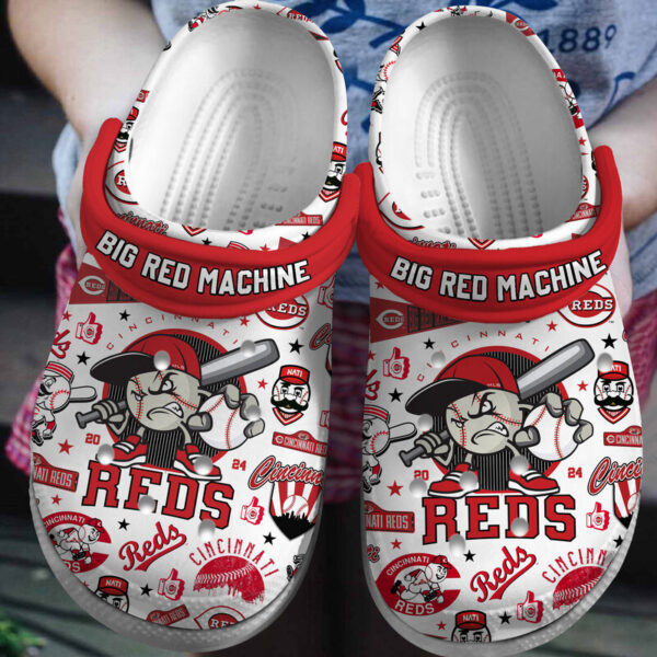Soft And Comfortable Cincinnati Reds White Clogs Gift for Men Women