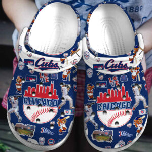 Water-proof And Non-slip Chicago Cubs Blue Clogs Gift for Men Women