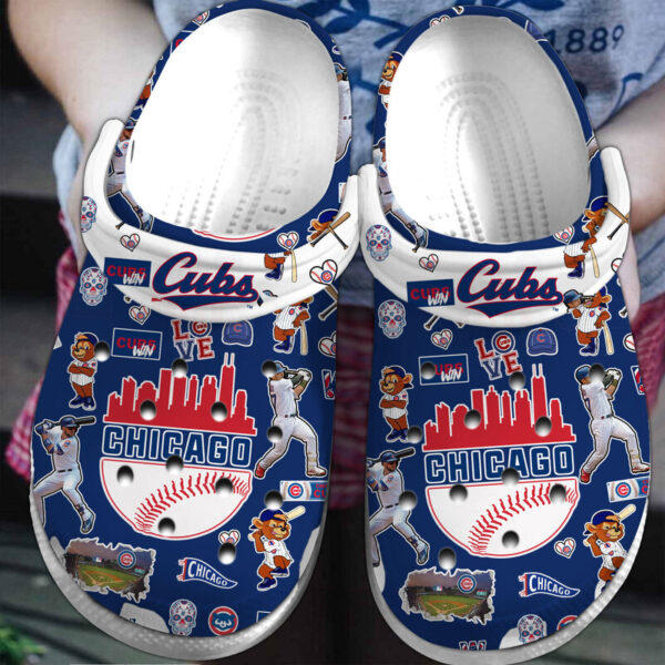 Water-proof And Non-slip Chicago Cubs Blue Clogs Gift for Men Women