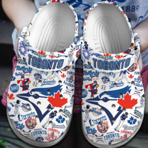 Water-Resistant Toronto Blue Jays White Clogs Gift for Men Women