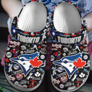 Water-proof Toronto Blue Jays Black Clogs Gift for Men Women