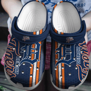Classic And 3d Printed Detroit Tigers Navy Blue Clogs Gift for Men Women