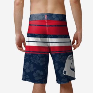 Boston Red Sox Hibiscus Boardwalk Stripe Boardshorts – Official MLB Swimwear