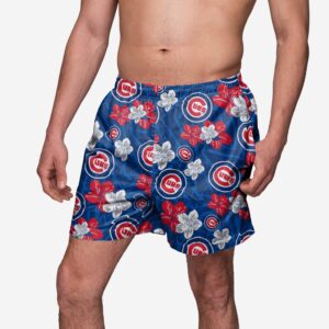 Chicago Cubs Hibiscus Swimming Trunks - Official MLB Merchandise