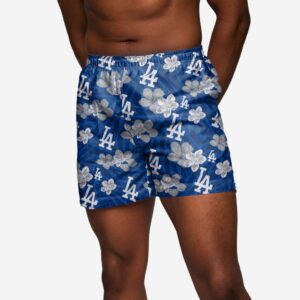 Los Angeles Dodgers Hibiscus Swimming Trunks - Official MLB Merchandise