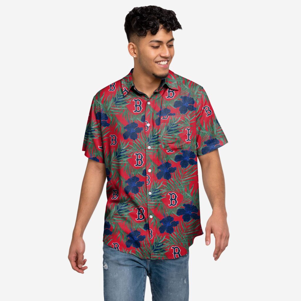 Boston Red Sox Hibiscus Button Up Shirt – Official MLB Apparel for Fans